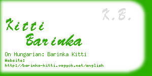 kitti barinka business card